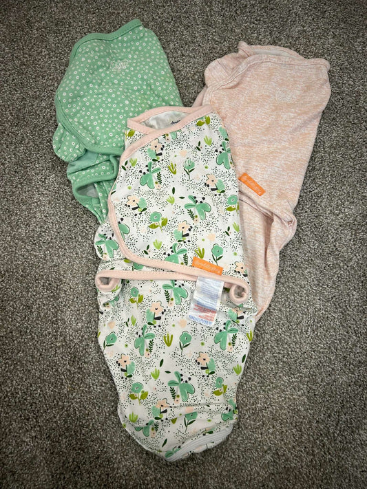 Swaddle Me Summer Infant Velcro Swaddles (3) , 0-3 Months (Newborn)