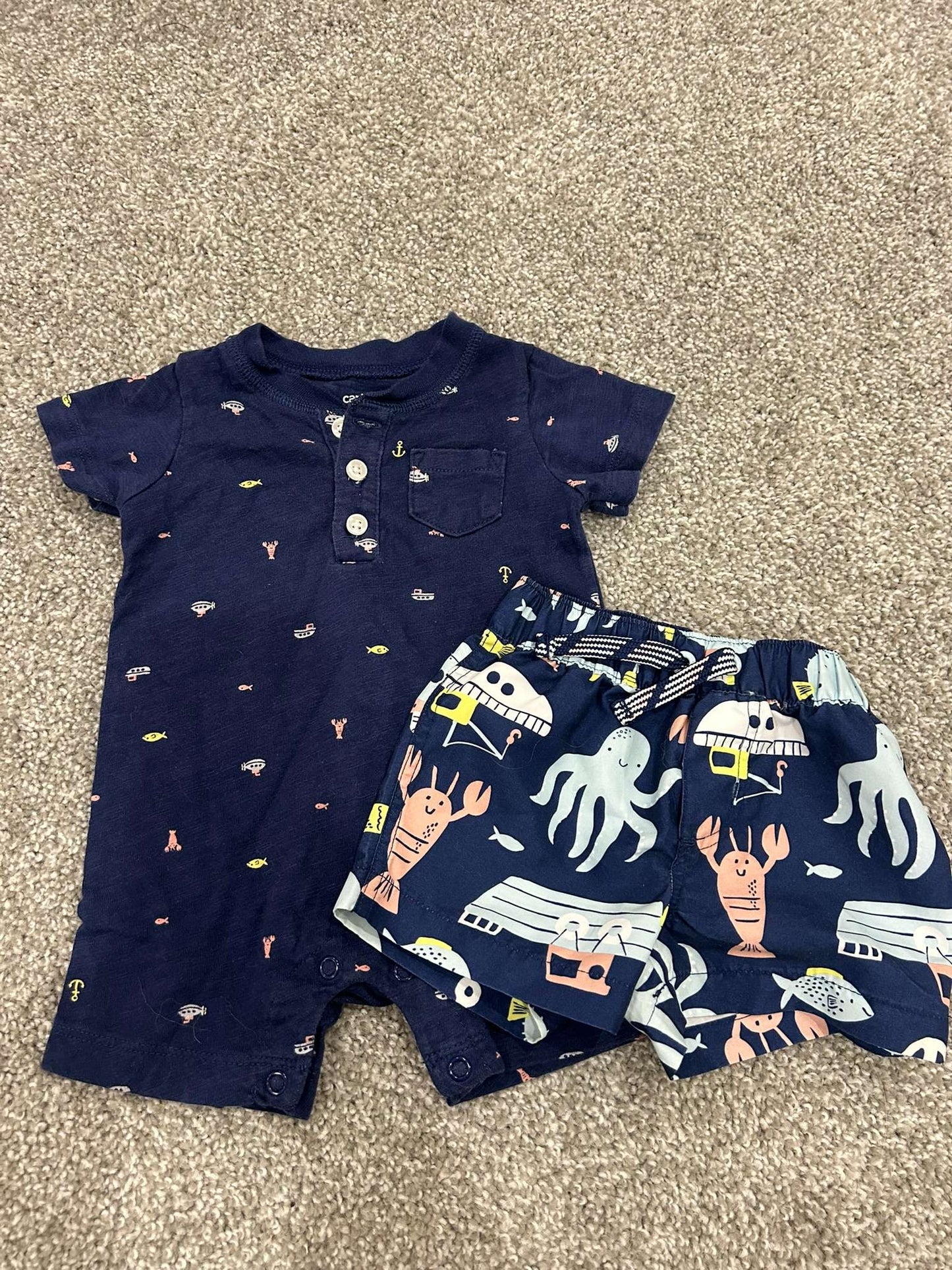 Summer Boys Outfit and Trunks, Kids 3 Month (0-3M)