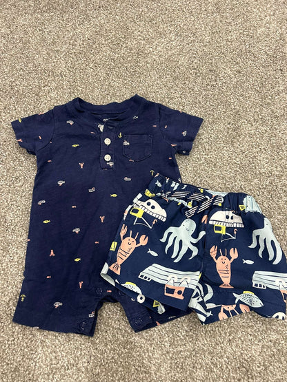 Summer Boys Outfit and Trunks, Kids 3 Month (0-3M)