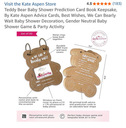 Baby Shower Prediction Cards