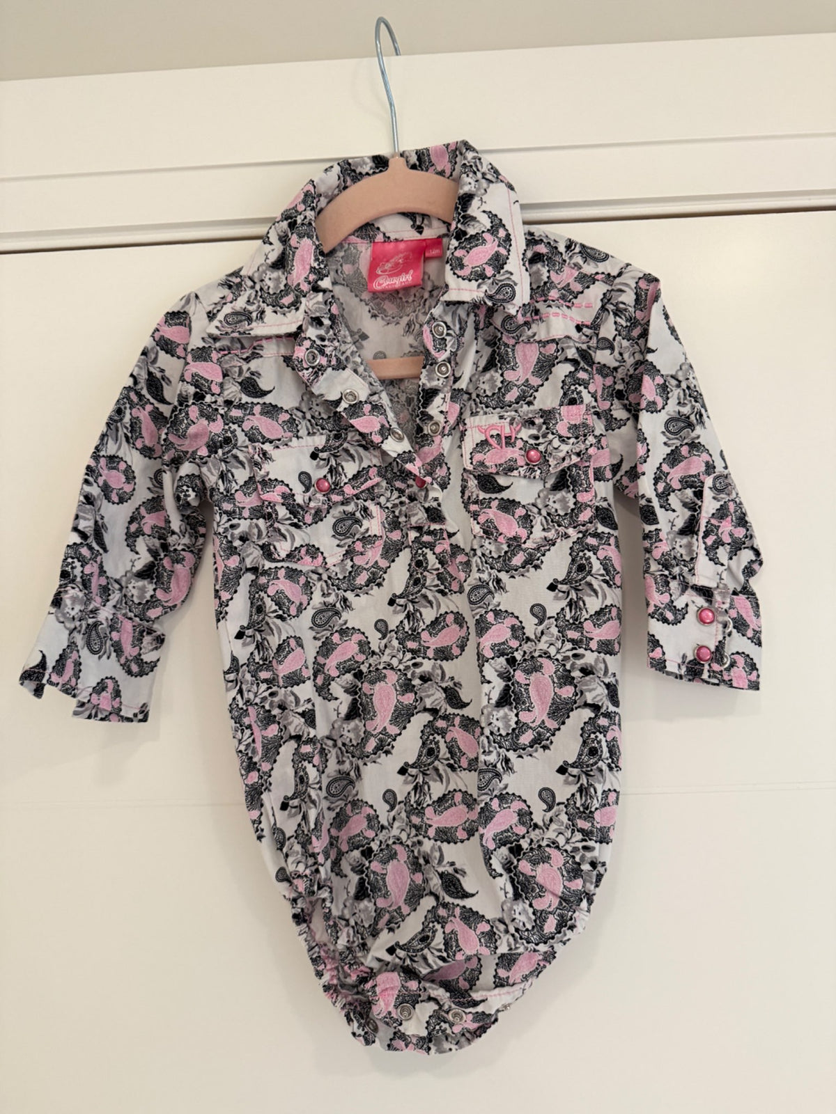 Paisley Long Sleeve Bodysuit, Kids 12 Month (9-12M)