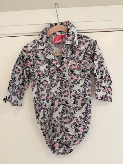 Paisley Long Sleeve Bodysuit, Kids 12 Month (9-12M)