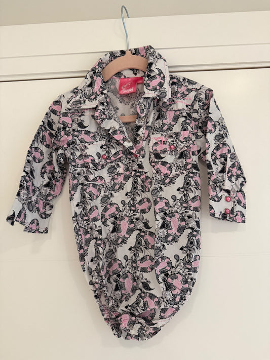 Paisley Long Sleeve Bodysuit, Kids 12 Month (9-12M)