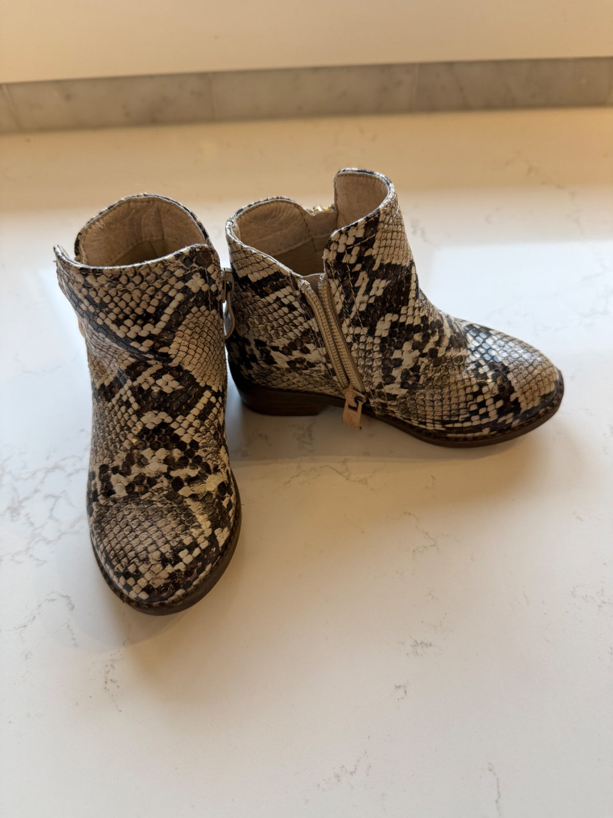 Snakeskin booties, Shoes 5 (Walkers:12-24 mth)