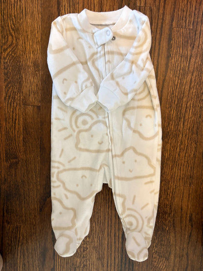 Carters Fleece and Blue Footed Pants, 3 month sizing, Kids 3 Month (0-3M)