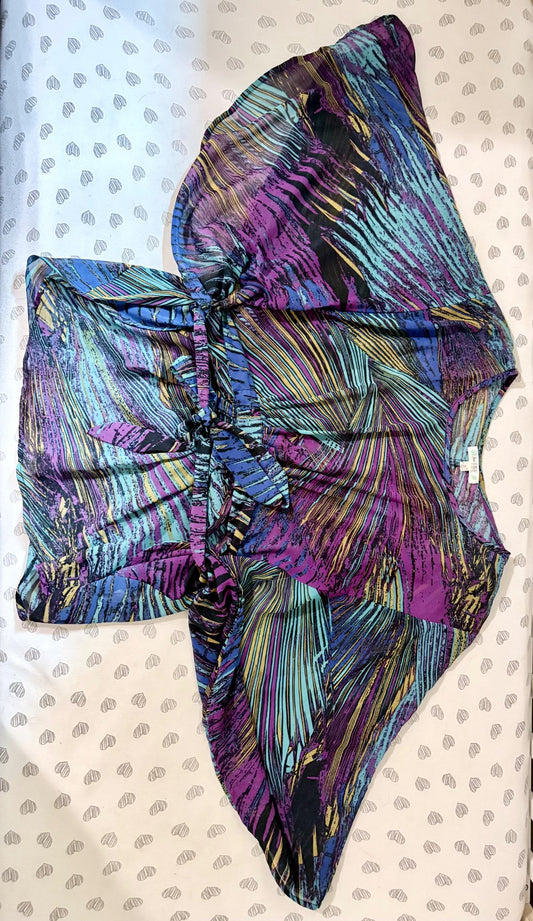 Colourful Wrap Maternity Shirt, Size Small, Maternity S (4-6)