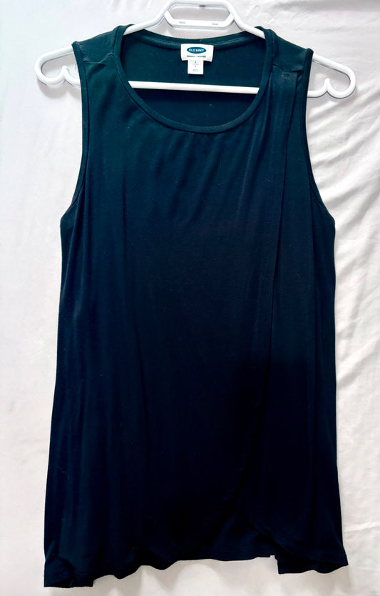 Old Navy Flowy Maternity and Nursing Tank Top, Black, Size Medium, Maternity S (4-6)