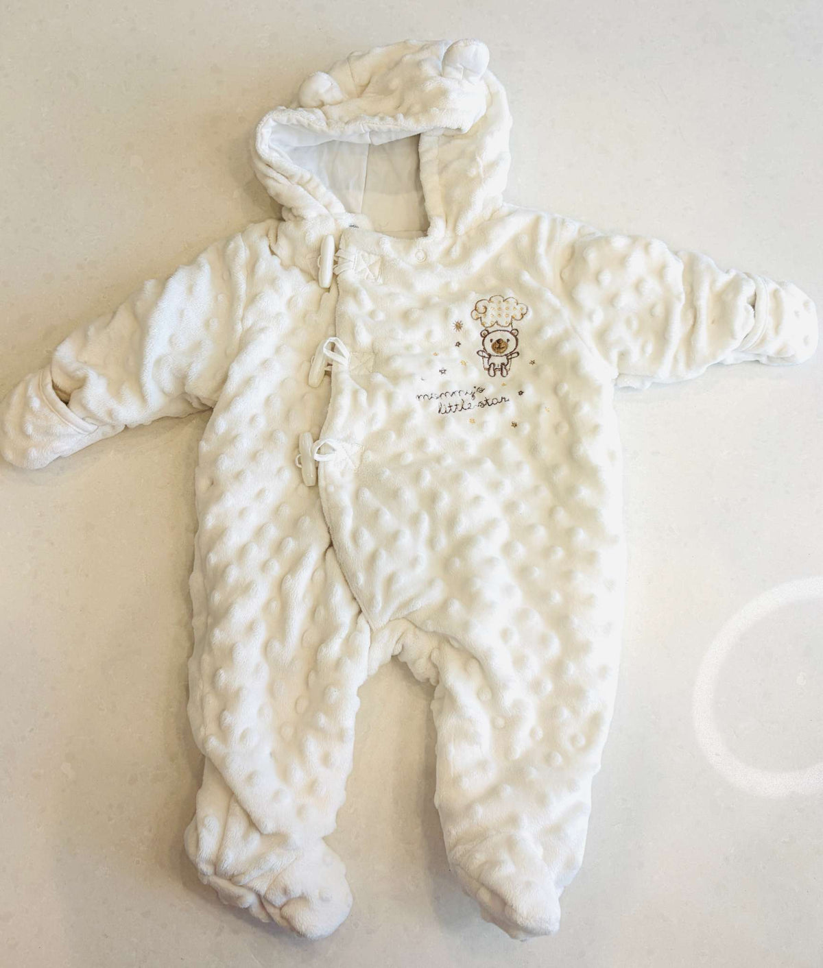 Baby Plush Snowsuit, Size 0-3m, VGUC, Kids 3 Month (0-3M)