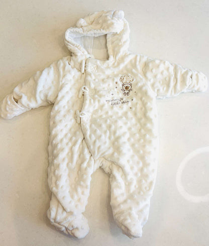 Baby Plush Snowsuit, Size 0-3m, VGUC, Kids 3 Month (0-3M)