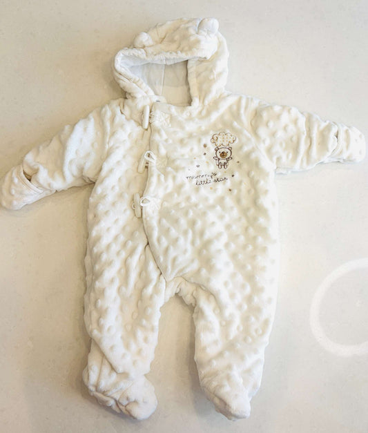 Baby Plush Snowsuit, Size 0-3m, VGUC, Kids 3 Month (0-3M)