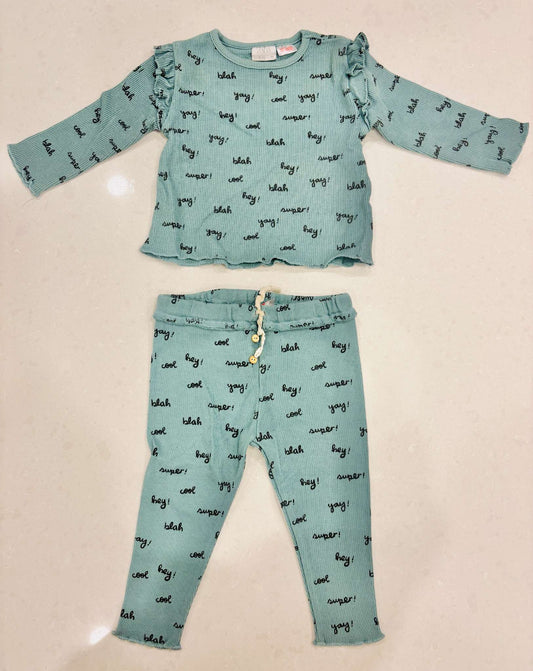 Zara Girl's Long Sleeve Outfit, 9-12m, Kids 12 Month (9-12M)