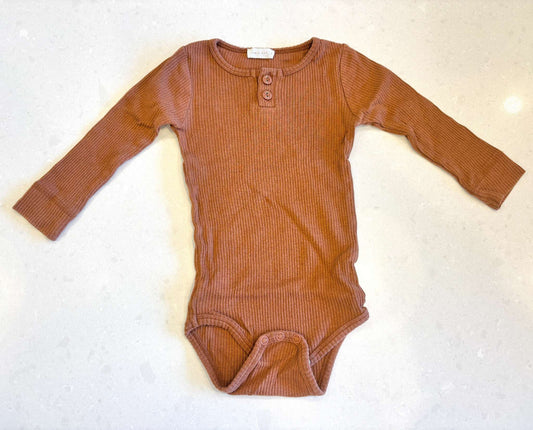 Jamie Kay Long Sleeve Ribbed Onesie, 12m , Kids 12 Month (9-12M)
