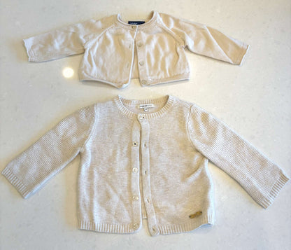 Baby Girl Beige Cardigan Bundle, 3-6m, Kids 6 Month (3-6M)