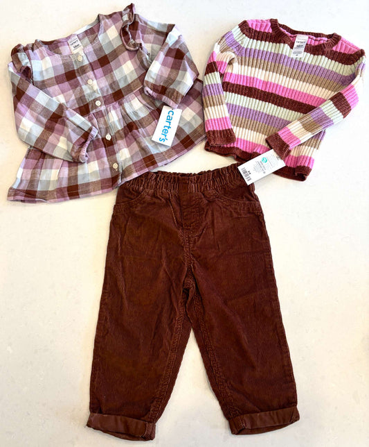 Carter's Baby Girl Fall Set, BNWT, Size 18m, Kids 18 Month (12-18M)