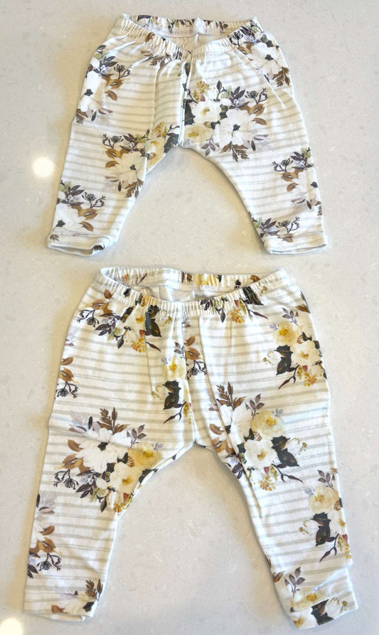 Wylo + Co Baby Girl's Pants Set, Two Sizes (6-12m, 12-18m), Kids 12 Month (9-12M)