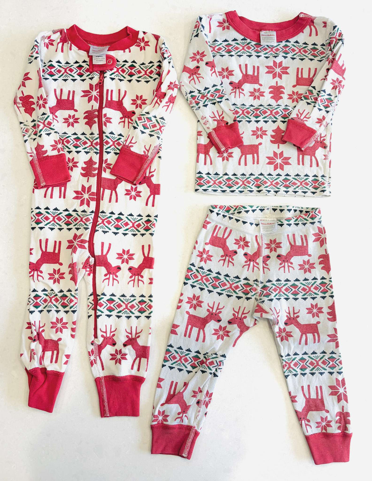 Twin Christmas Pajamas, Hanna Andersson, Size 3m-3T, VGUC, MSRP $36/each, Kids 6 Month (3-6M)