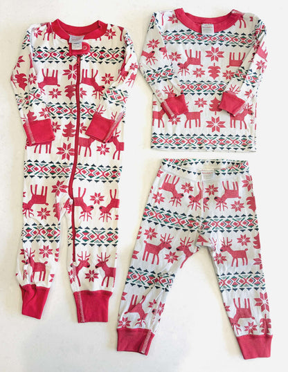 Twin Christmas Pajamas, Hanna Andersson, Size 3m-3T, VGUC, MSRP $36/each, Kids 6 Month (3-6M)
