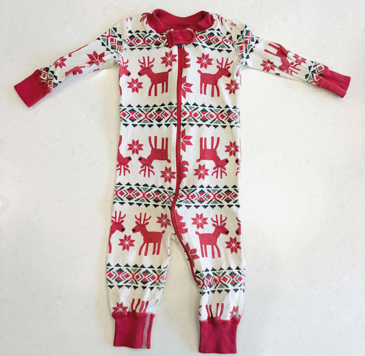 Hanna Andersson Christmas Pajamas, Size 6-12m, VGUC, MSRP $49.00, Kids 9 Month (6-9M)