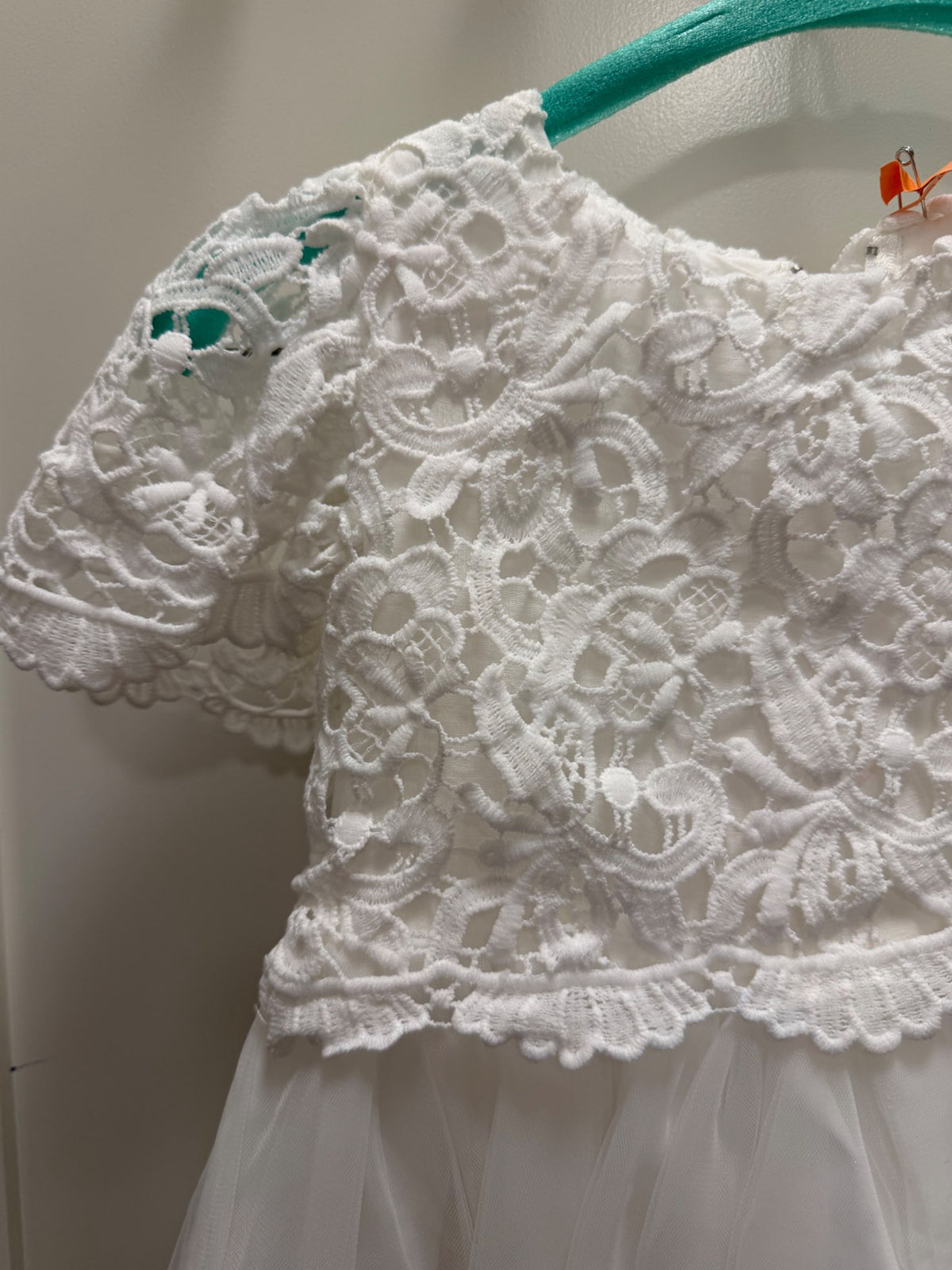 Lace & tulle ivory dress with bow size 5 , Kids 5/5T