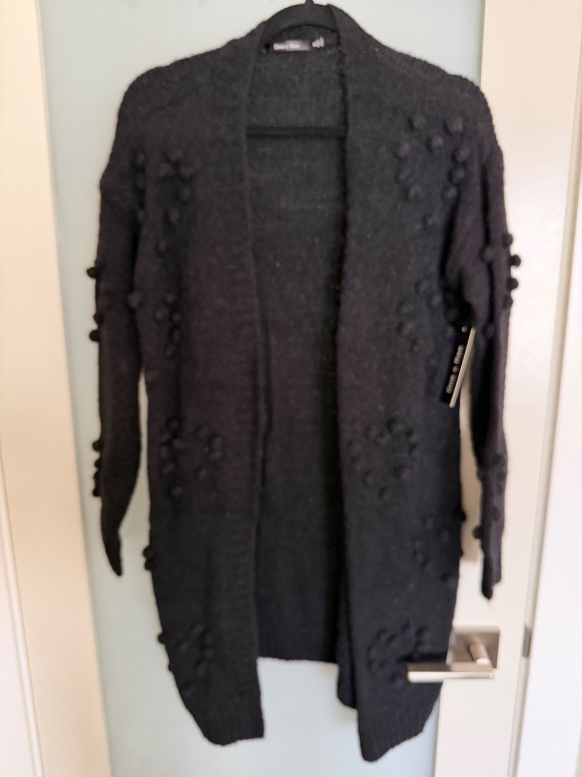 NWT Black heart Pom Pom sweater size Small , Maternity S (4-6)