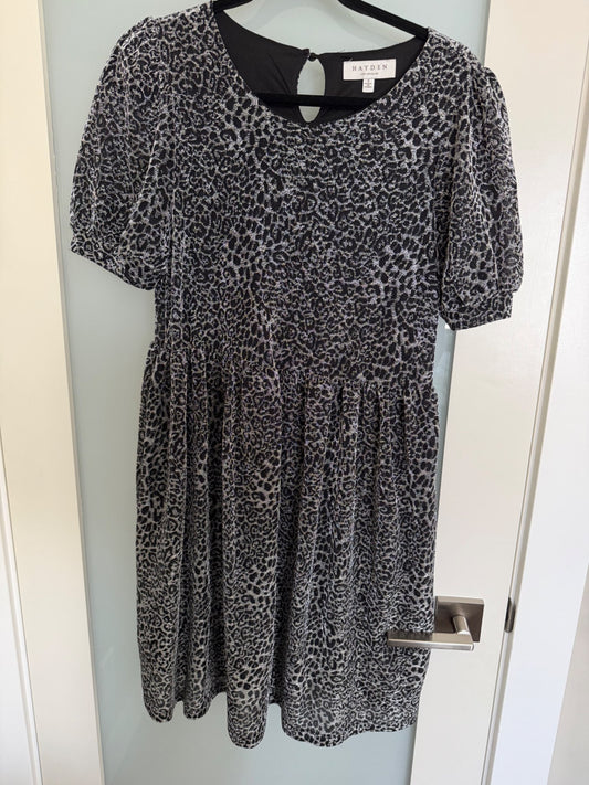 Bump friendly sparkle cheetah dress - S , Maternity S (4-6)