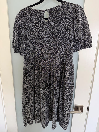 Bump friendly sparkle cheetah dress - S , Maternity S (4-6)