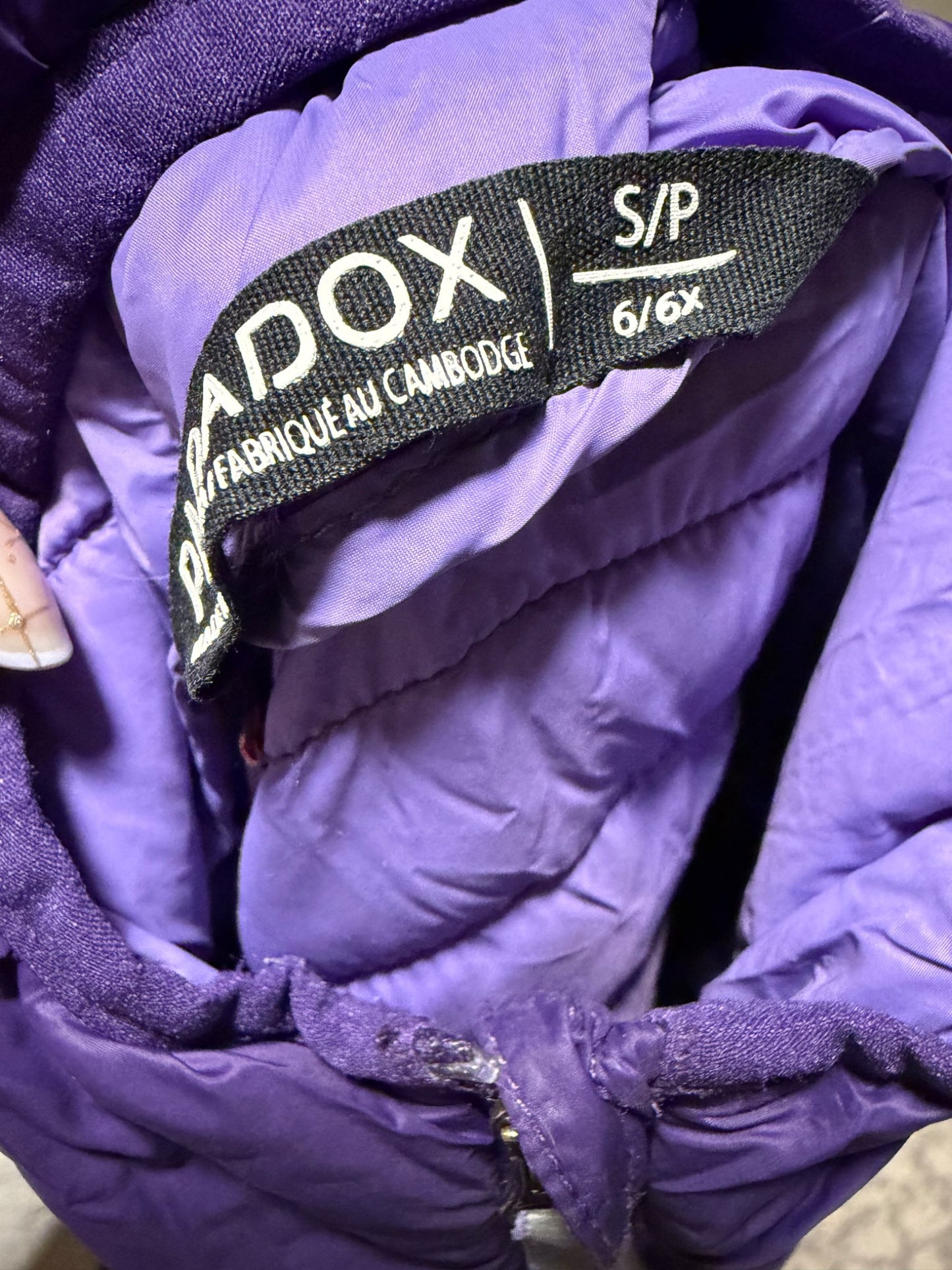 Paradox puffer jacket size 6, Kids 6/6X