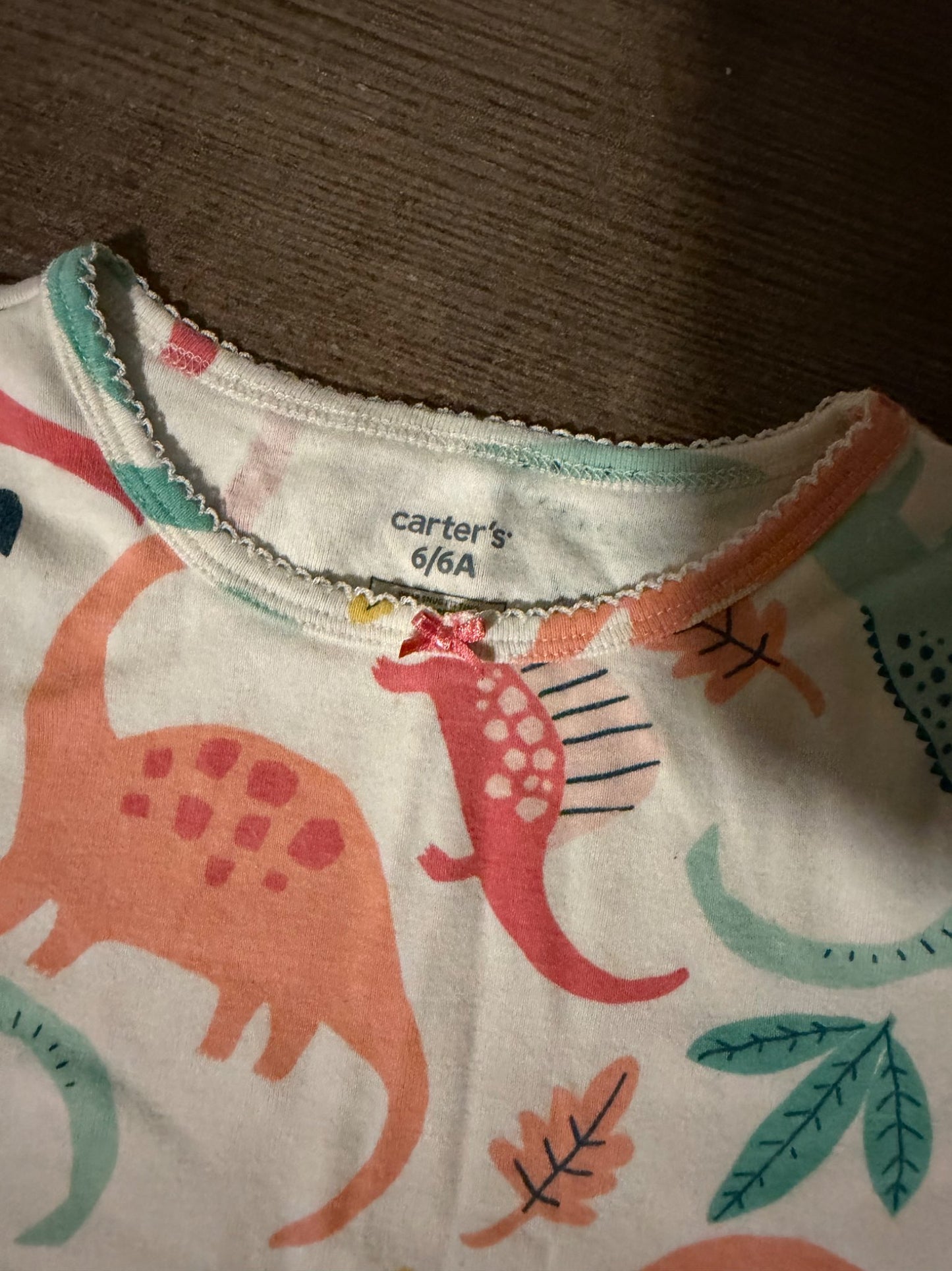 Carters dinosaur pajamas 6, Kids 6/6X