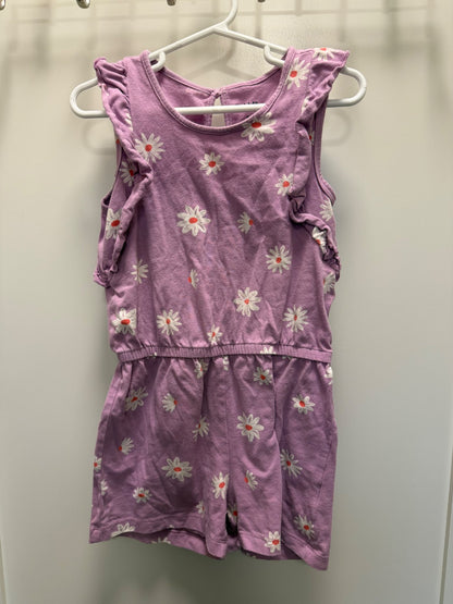 Purple daisy romper size 5, Kids 5/5T