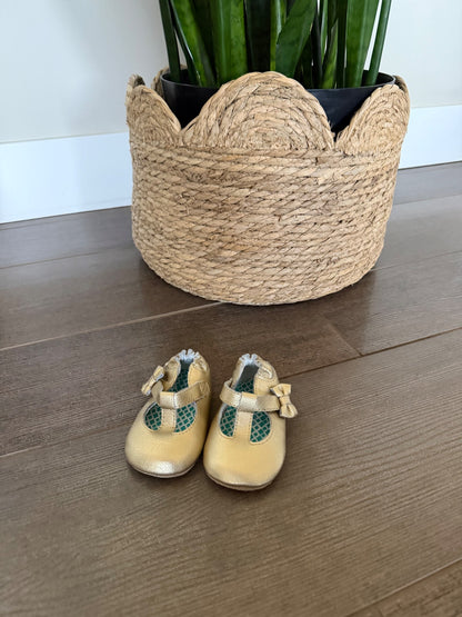 Roobez gold shoes size 2 , Shoes 2 (Baby: 0-12 mth)