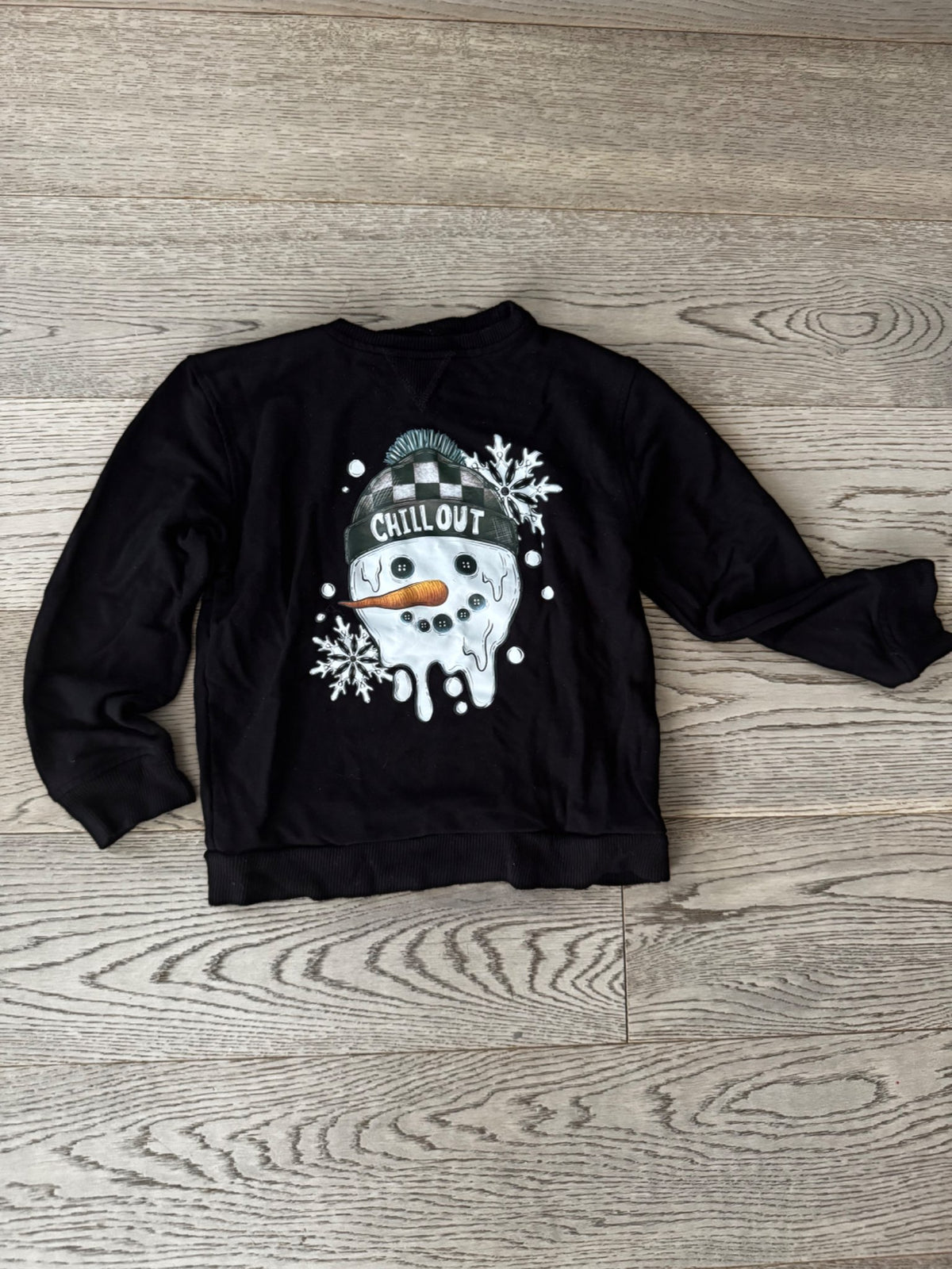 Bamboo Snowman Crewneck, Kids 4/4T