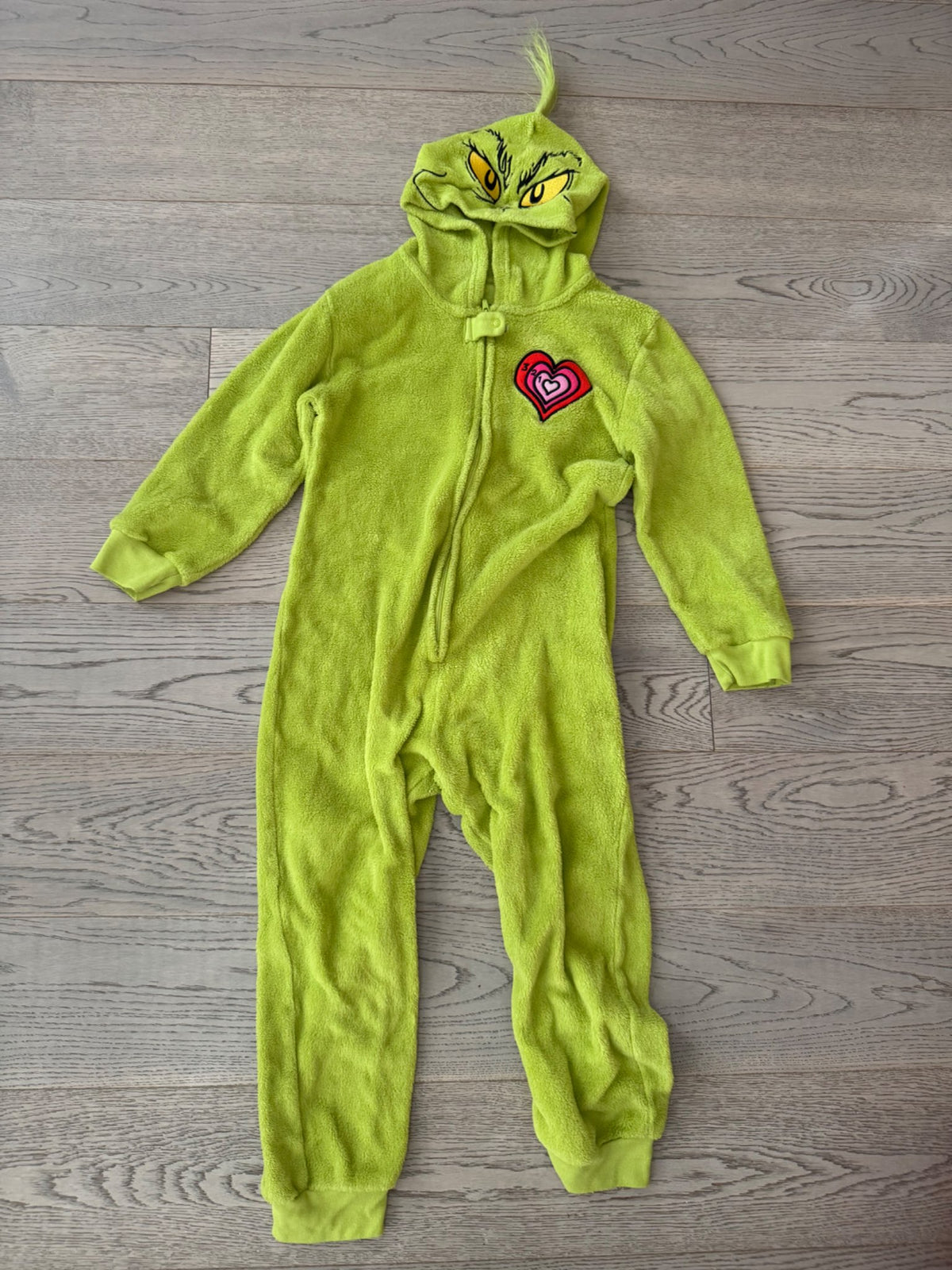 Grinch Heart Onesie , Kids 7