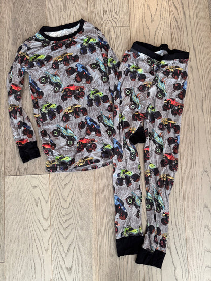 Bamboo Monster Truck Pjs, Kids 7