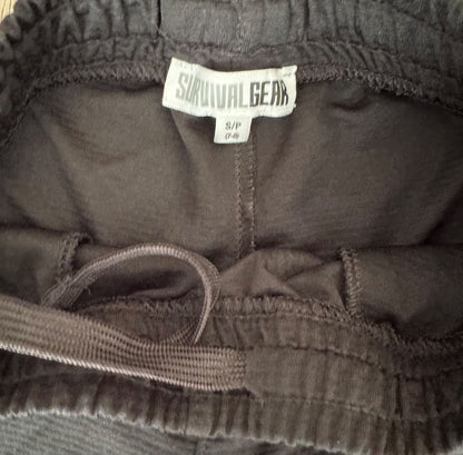 Black Athletic Shorts , Kids 7