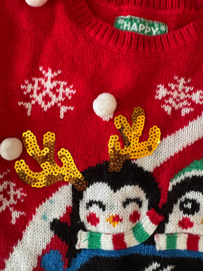 Penguin “ugly” Christmas Sweater size 5/6, Kids 5/5T