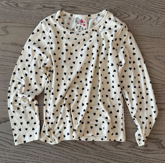 Long Sleeve Heart T-shirt , Kids 5/5T