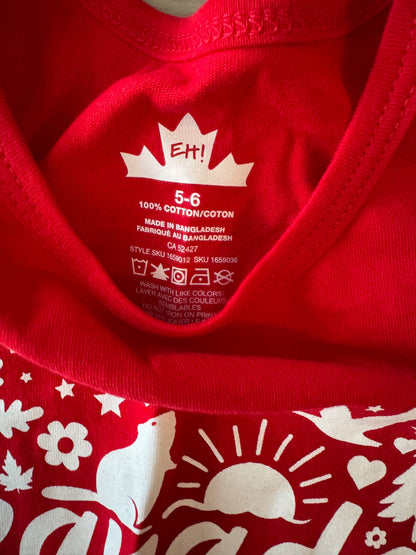 Canada Summer Outfit - size 5/6, Kids 5/5T