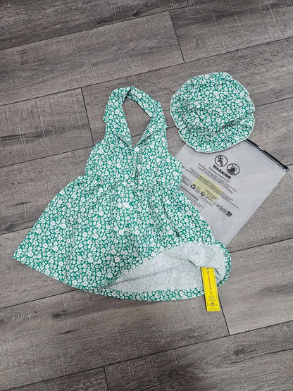 Halter Floral Summer Dress with Hat, Kids 18 Month (12-18M)