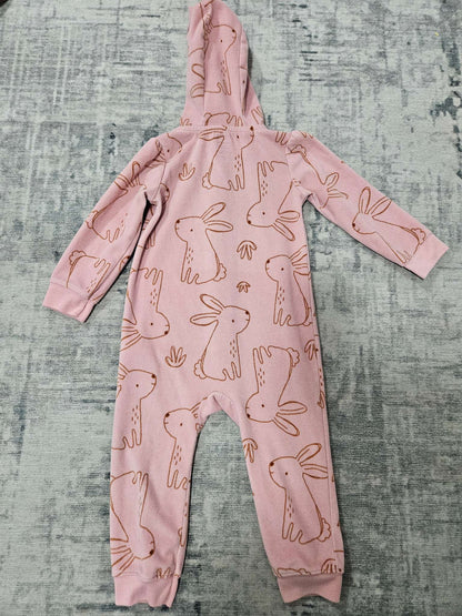 One-Piece Fleece Hooded Jumpsuit, Kids 24 Month (18-24M)