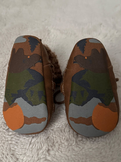 Brown Lace Up Knitted Boots , Shoes 0 (Baby: 0-12 mth)