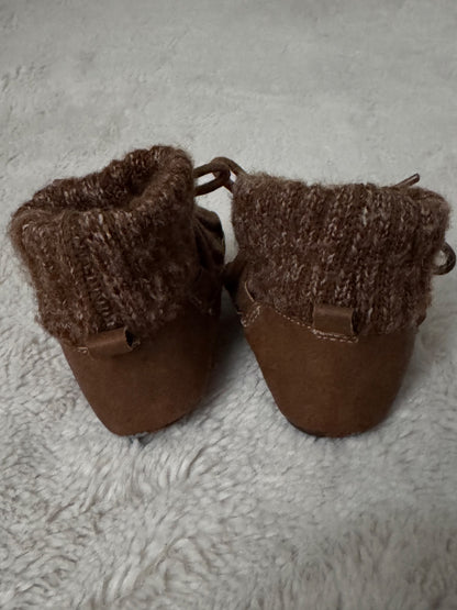 Brown Lace Up Knitted Boots , Shoes 0 (Baby: 0-12 mth)