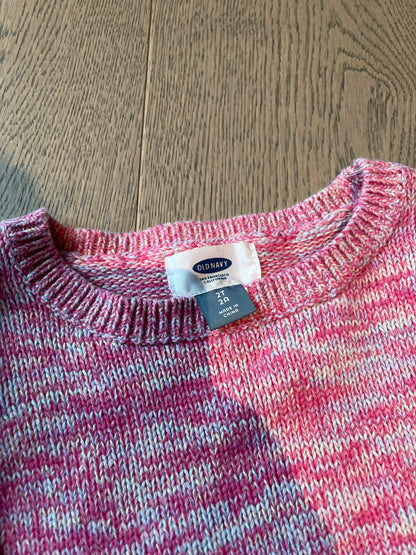 Old Navy Sweater Dress and white leggings, Kids 2T