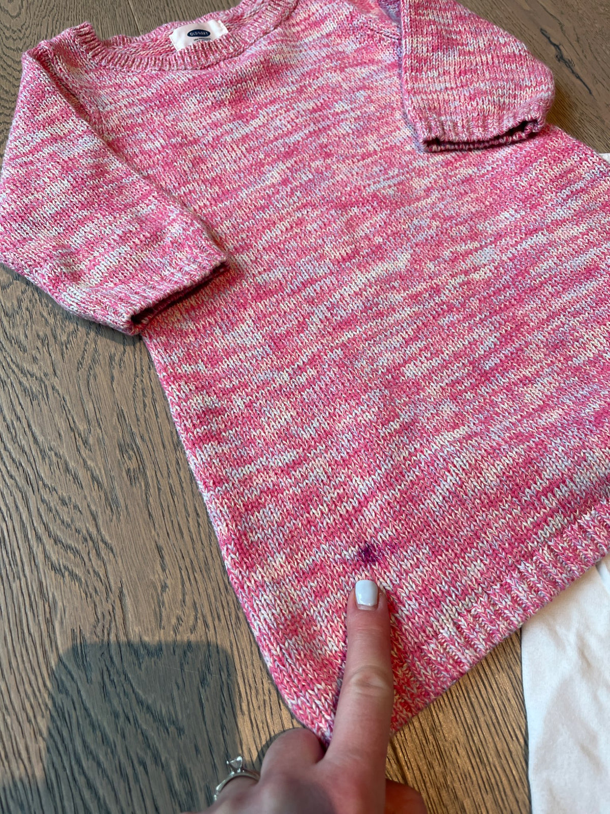 Old Navy Sweater Dress and white leggings, Kids 2T