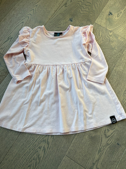 Wooly Doodle Pink ruffle sleeve dress, Kids 3T