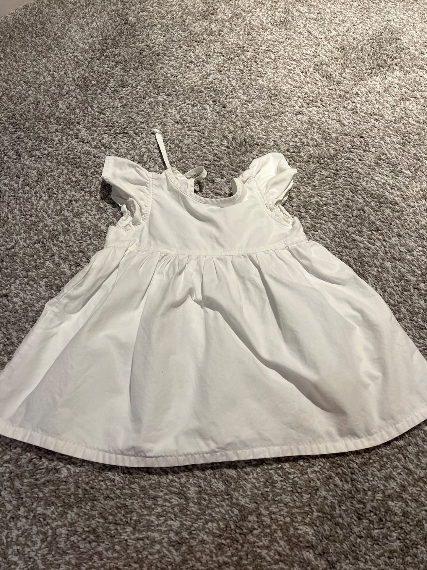 Nest and Nuture Cream Flutter Sleeve Dress, Kids 2T