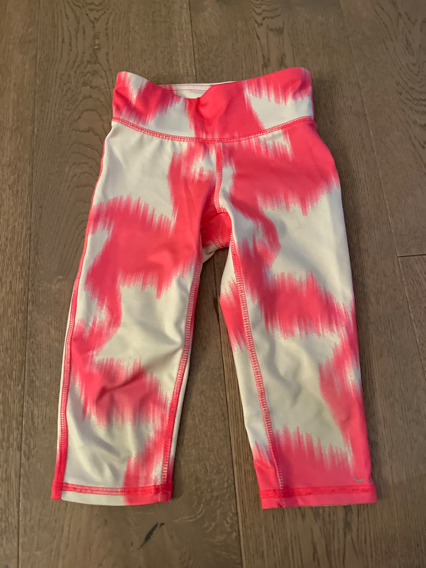 Pink and white gap athletic capris, Kids 4/4T