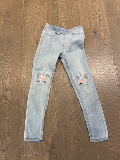 H and M unicorn jeggings , Kids 6/6X