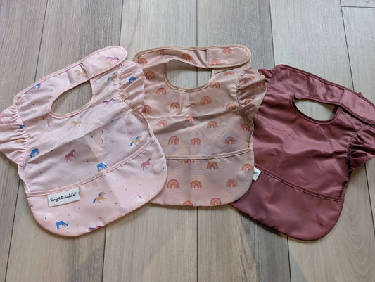 3-Pack Girls Tiny Twinkle Bibs