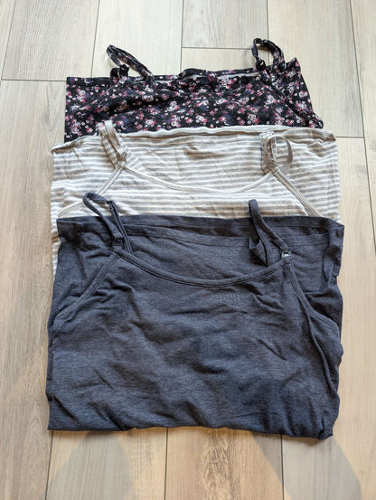 Set of 3 Medium Thyme Maternity Nursing Tanks, Maternity M (8-10)