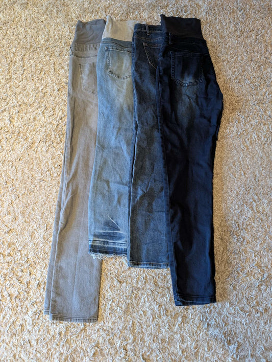Medium Maternity Denim Lot - 4 pairs total, Maternity M (8-10)